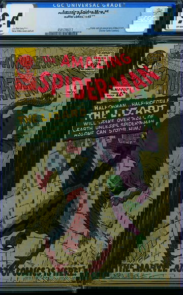 AMAZING SPIDER-MAN #6 CGC 9.4 NM -- 1st Appearance & Origin of the Lizard