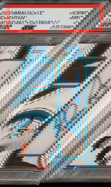 2023 NOLAN RYAN PANINI IMMACULATE COLLECTION CLEAR SIGNATURE MATERIALS PLATINUM 1/1