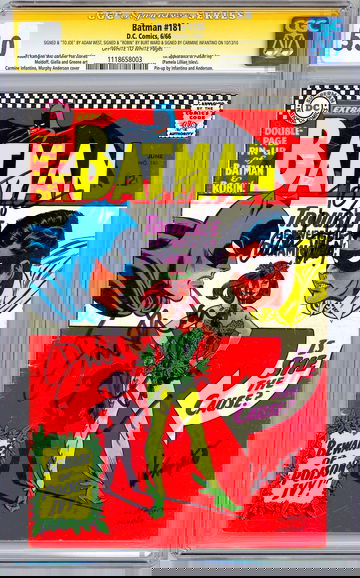 BATMAN #181 CGC-SS 5.0 FIRST POISON IVY APP SIGNED 3X WEST WARD & INFANTINO 1966