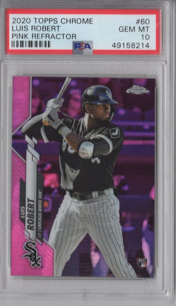 2020 Topps Chrome Luis Robert Pink Refractor PSA 10