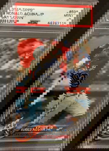 Ronald Acuna 2018 Topps Bat Down PSA 9