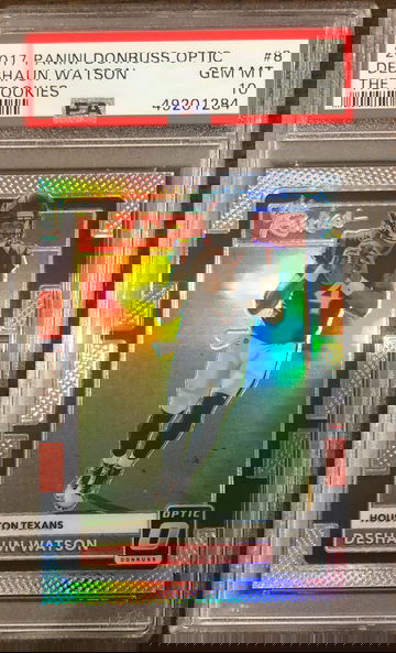 2017 Donruss Optic #8 Deshaun Watson The Rookies Holo Silver Prizm RC PSA 10 Gem Mint Rookie