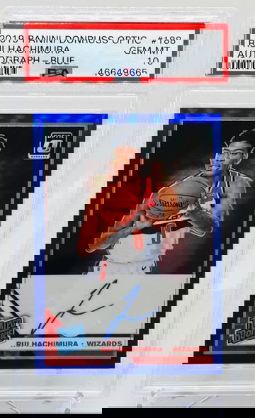 Rui Hachimura #/49 Optic Blue Holo Auto RC PSA 10 