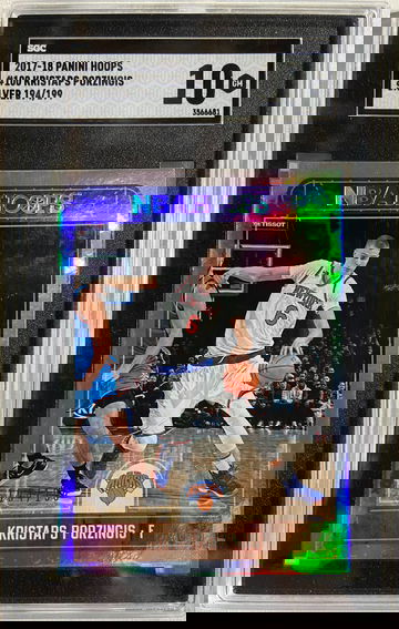 2017-18 Panini Hoops SILVER /199 Kristaps Porzingis SGC 10 GEM MINT