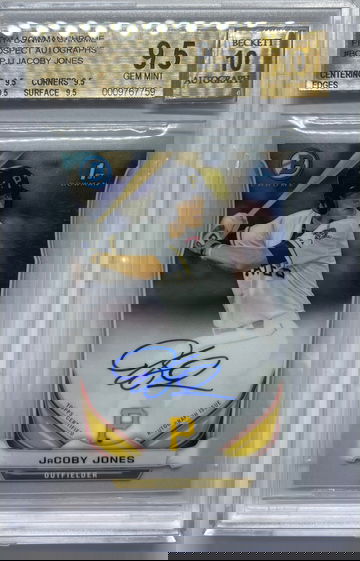 Jacoby Jones 2014 Bowman Chrome Prospect Auto BGS 9.5