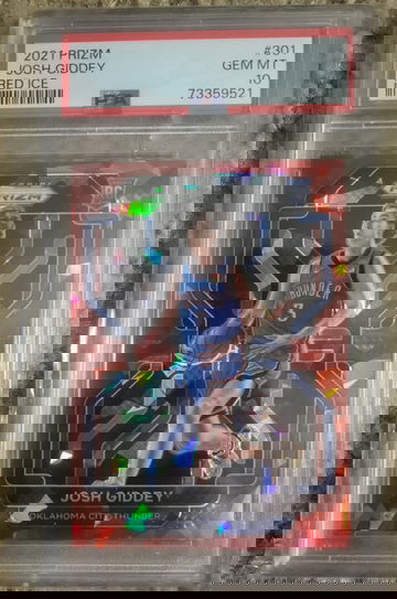 2021 Panini Prizm Josh Giddey Red Ice PSA 10