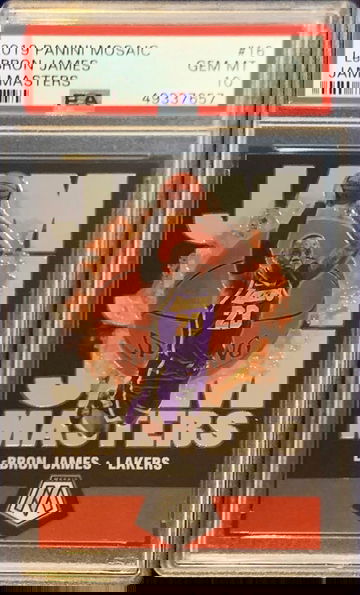 2019-20 Mosaic Lebron James Mosaic Prizm Jam Masters #16 PSA 10 GEM MINT Lakers