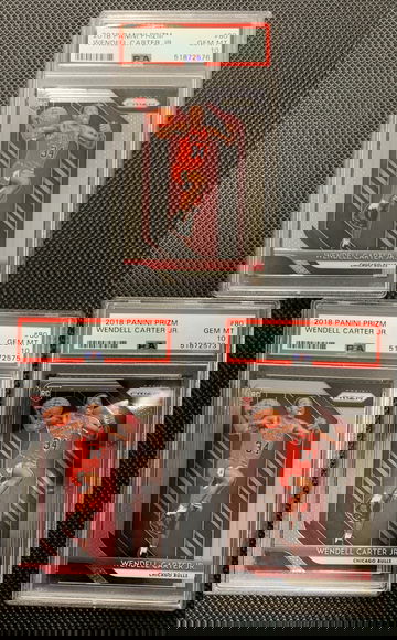 Lot of 3 2018 Wendell Carter Jr Prizm RC PSA 10’s #80