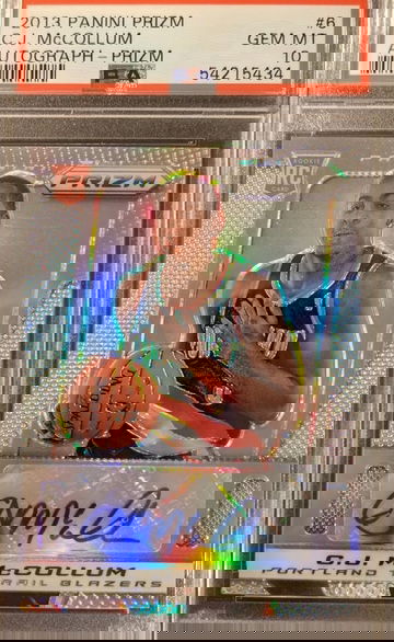 2013 Panini Prizm Refractor C.J. McCollum CJ RC  Rookie Auto  /25