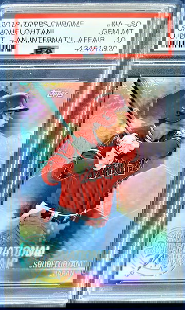 2018 Topps Chrome International Shohei Ohtani RC PSA 10 Gem-Mint PSA Population 278 Ultra RARE!!!