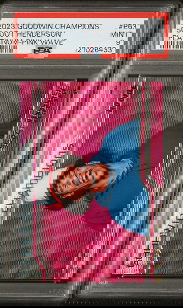 2023 Upper Deck Goodwin Champions Platinum Pink Wave Scoot Henderson #P63 PSA 9