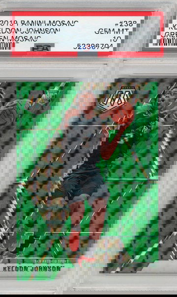 2019 Panini Mosaic 238 Keldon Johnson Green Mosaic PSA 10 Rookie RC