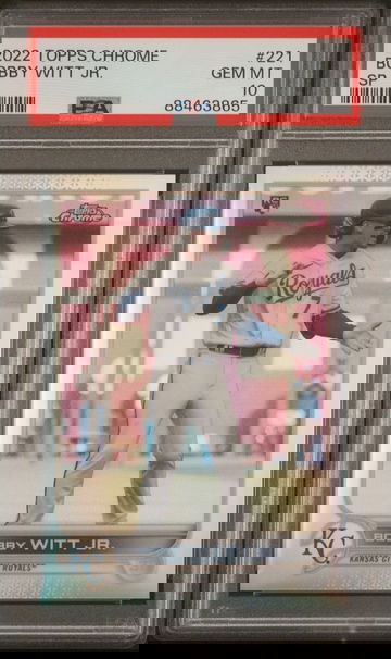2022 Topps Chrome #221 Bobby Witt Jr. RC SP PSA 10 💎