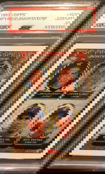 1993 Topps #529 Top Prospects Chipper Jones RC PSA 10 GEM MINT