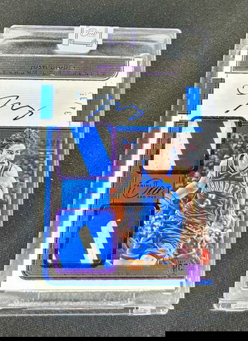 2021 Josh Giddey Panini One And One Rookie Patch Auto Purple RPA /35 SEALED Dual Jersey Autograph