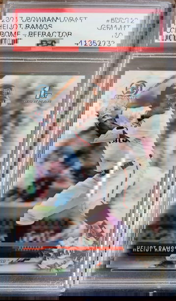 2017 Bowman Draft #BDC12 RC Heliot Ramos Chrome Refractor PSA 10 GEM-MINT