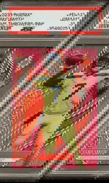 2023 Panini Phoenix Geno Smith Flame Throwers Pink /175 PSA 10