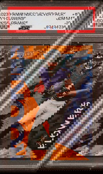 2023 PANINI NATIONAL SILVER PACKS ZAY FLOWERS RC #/199 ROOKIES ORANGE #8 PSA 10