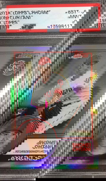 2018 Topps Chrome Shohei Ohtani #83T-6 PSA 9