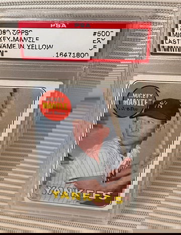 1969 Topps Mickey Mantle #500 New York Yankees PSA 5