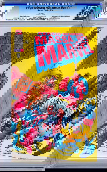 SERGIO ARAGONES MASSACRES MARVEL 1 CGC 9.4 SERGIO ARAGONES SUPERHERO PARODY 1996