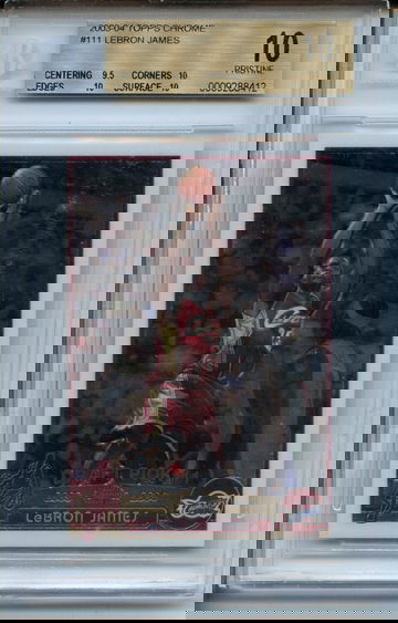 2003-04 Topps Chrome LeBron James RC #111 BGS Pristine 10