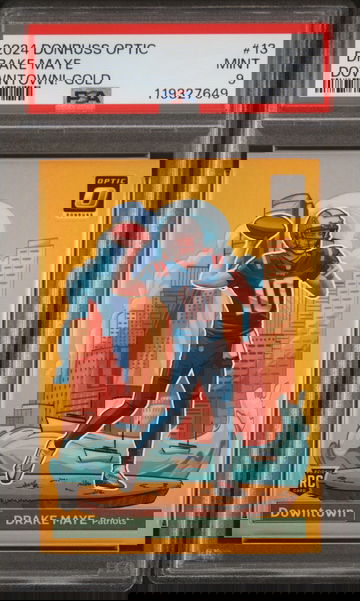 2024 Optic Downtown Gold Drake Maye RC 6/10 PSA 9