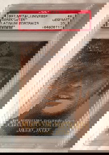 1997 METAL UNIVERSE DEREK JETER,(4 of 10) Platinum Portrait GEM-MT 10  HOF2021