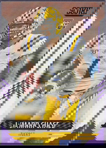 2021 Panini Score Ja'marr Chase #325 Rookie LSU Tigers Bengals