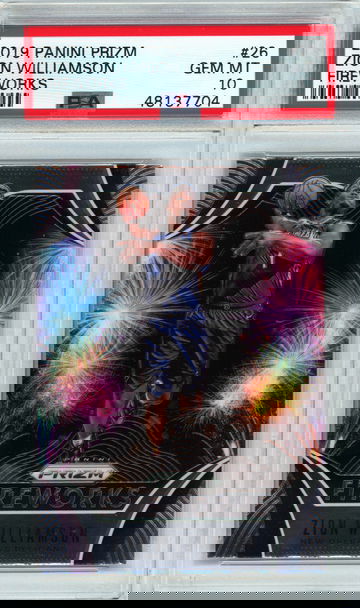 2019 Prizm Fireworks Zion Williamson PSA 10