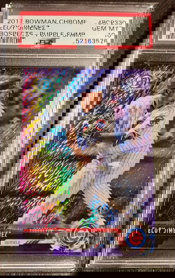 EloyJimenez 2017 Bowman Chrome Prospects Purple Shimmer PSA 10