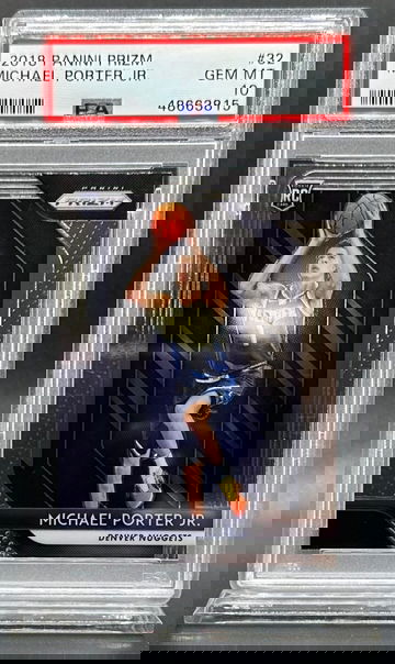 2018 MICHAEL PORTER JR #32 PANINI PRIZM ROOKIE PSA 10 RC DENVER NUGGETS