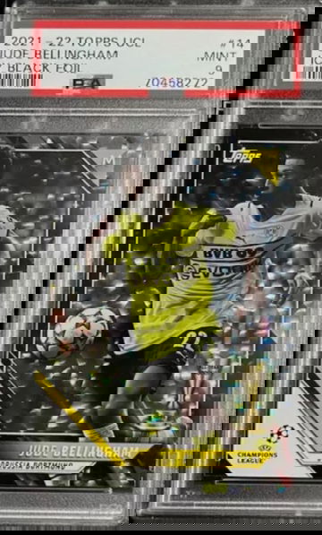 2021-22 Topps UEFA Jude Bellingham Star Rookie icy Black 8/10 PSA 9 Real Madrid