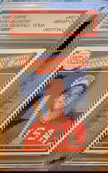 1985 Topps Mark McGwire 84 USA Baseball Team near mint PSA 8