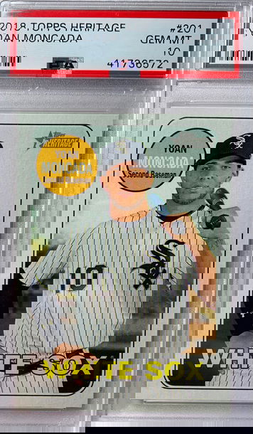 2018 Topps Heritage #201 Yoan Moncada PSA 10 Gem Mint
