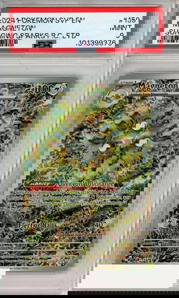 2024 POKEMON SVP EN-SV BSP MAGNETON #159 SURG SPARKS PC ETB PSA 9