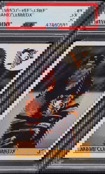 1985 O-PEE-CHEE HOCKEY MARIO LEMIEUX ROOKIE RC #9 PSA 5 EX (PWCC vault stored)