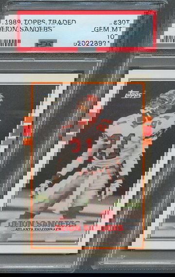 1989 Topps Traded DEION SANDERS RC #30T PSA 10 GEM MT Rookie