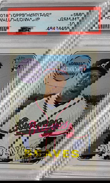 2018 Topps Heritage Ronald Acuna Jr. PSA 10 #580