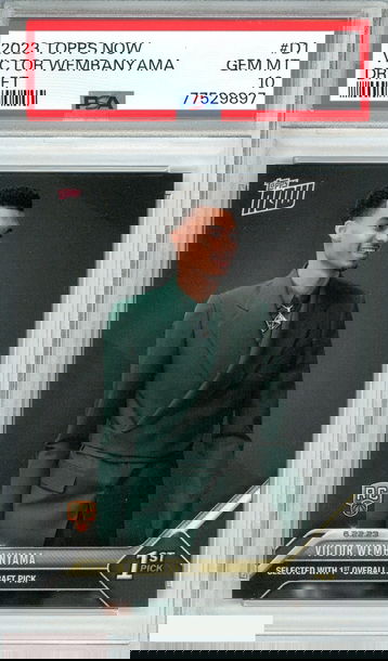 2023 TOPPS NOW DRAFT VICTOR WEMBANYAMA #D1 ROOKIE RC PSA 10 GEM MT