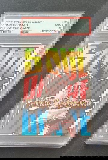 1998 SKYBOX PREMIUM SOUL OF THE GAME #5 DENNIS RODMAN PSA 9 MINT