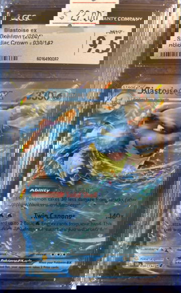 2024 Pokémon Blastoise ex Stellar Crown 030/142 CGC 9.5 Mint+