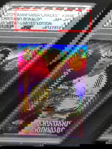 2015 Panini Megacracks Liga BBVA LIMITED EDITION #345B Cristiano Ronaldo PSA 8