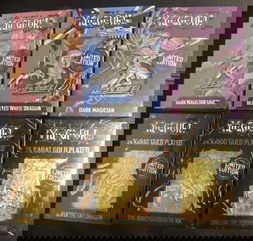 Yu-gi-oh dark magician girl metal card 24 karat gold plated set yugioh