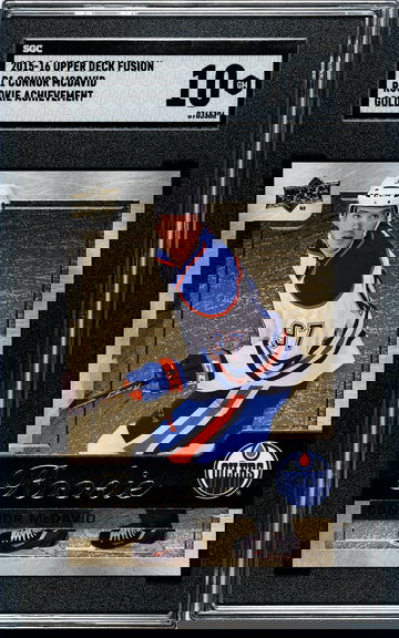 2015-16 Upper Deck Fusion Rookie Achievements Gold #R1 Connor McDavid RC SGC 10