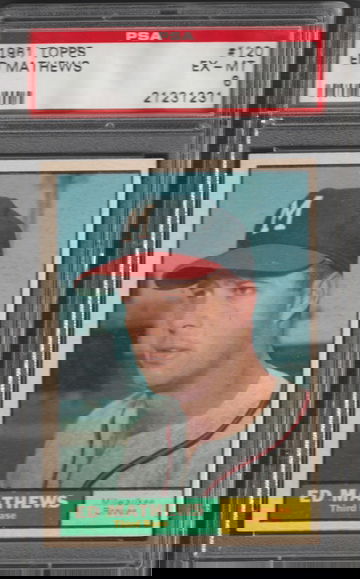 1961 Topps Ed Mathews PSA 6