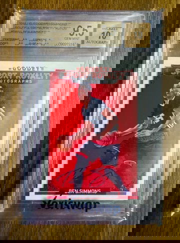 2016 UD Goodwin Champions Goudey Sport Royalty Ben Simmons RC Auto BGS 9.5