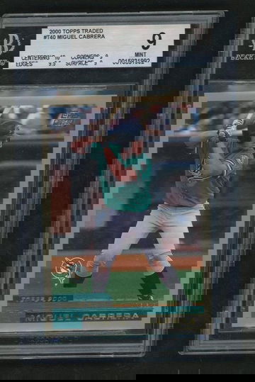 2000 Topps Traded Miguel Cabrera #T40 RC BGS 9