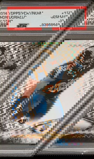 2014 Topps Platinum Aaron Donald X-Fractor #112 RC Rookie PSA 10 GEM MINT