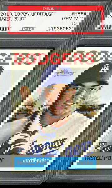 YASIEL PUIG PSA 10 RC 2013 TOPPS HERITAGE HIGH NUMBER #H584